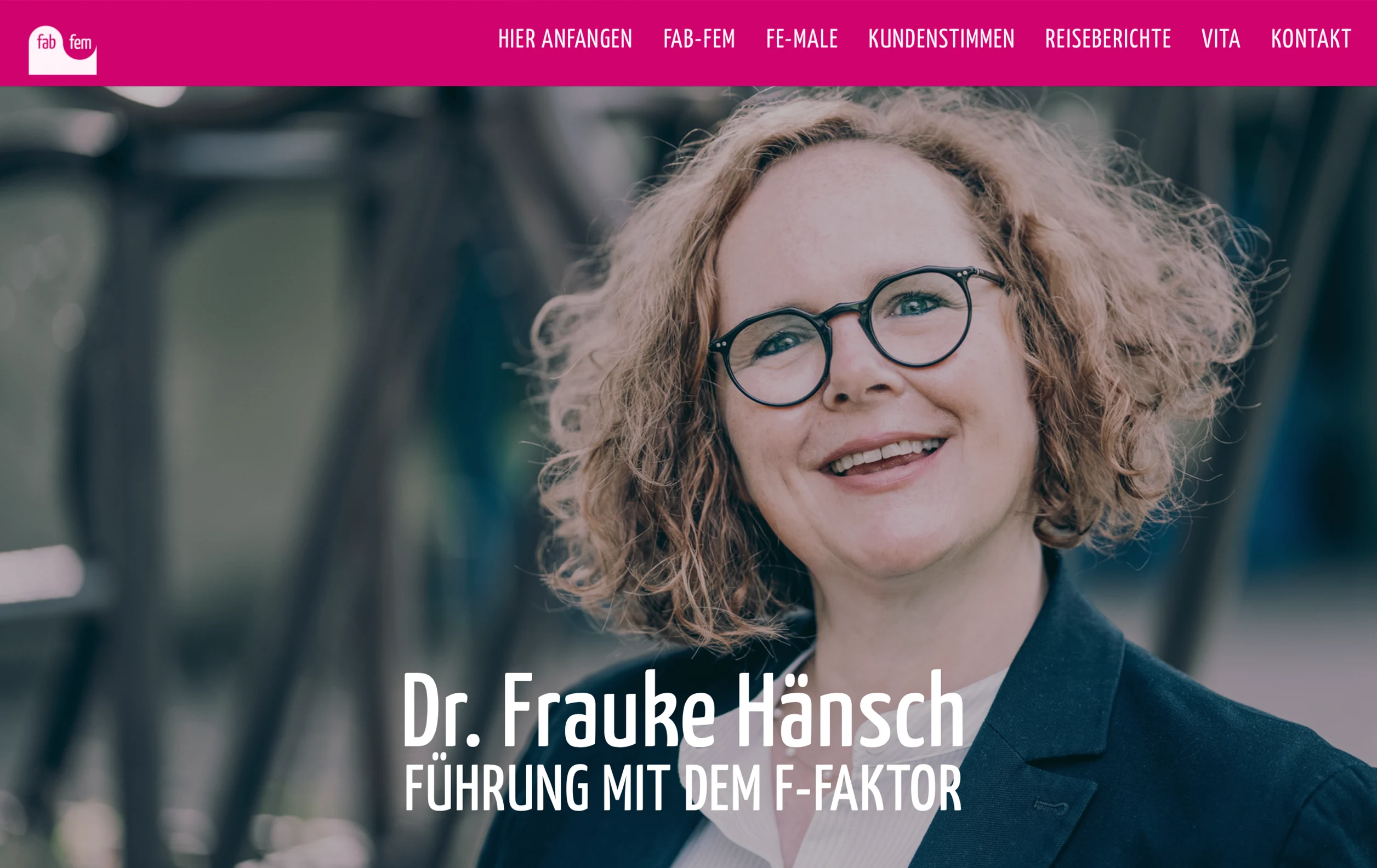 Screenshot Startseite Dr. Frauke Hänsch, fabfem.de